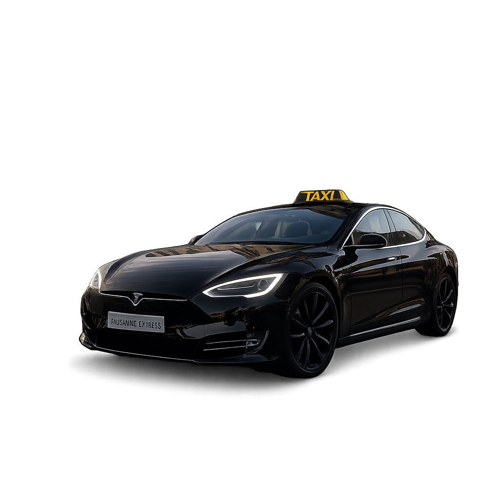Tesla noire Taxi Lausanne Express